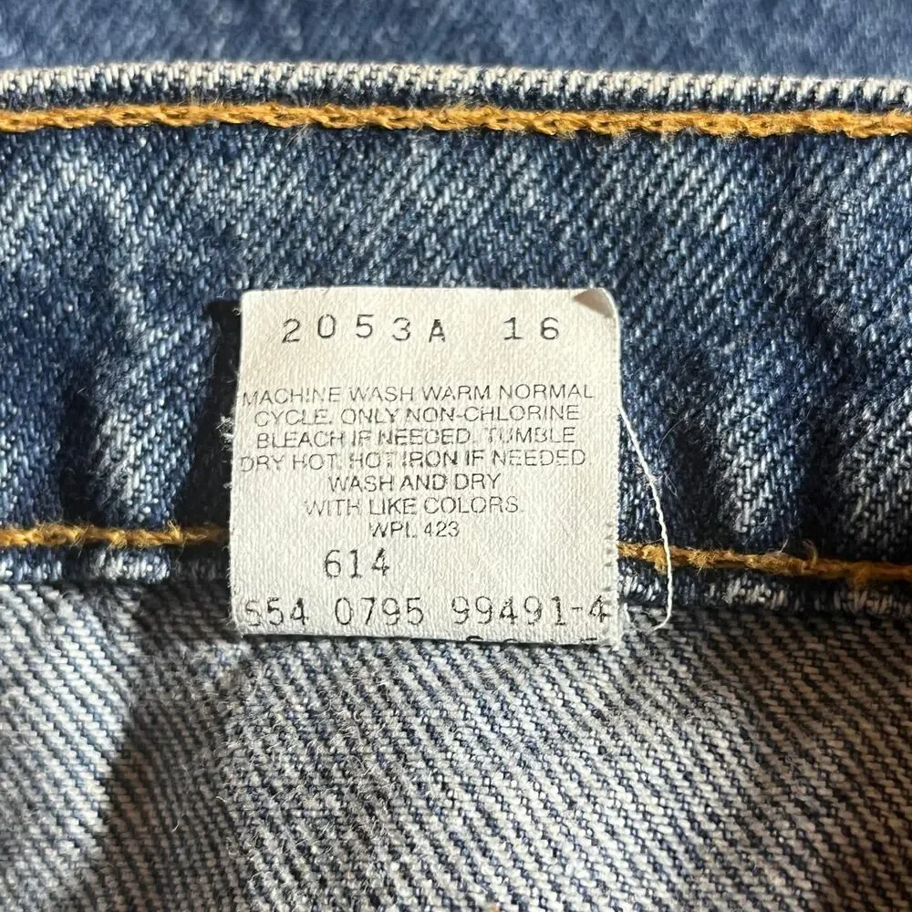 Vintage Levi's 517 Jeans Mens 40X32 Blue Dark Wash Orange Tab Denim 90s Straight